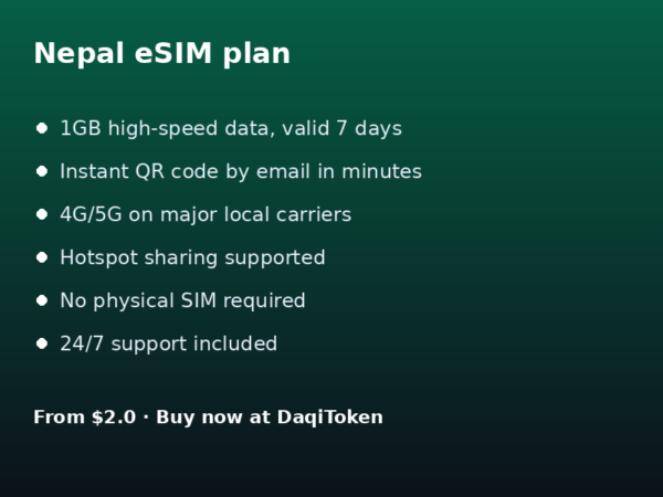 Nepal eSIM - 1GB / 7 Days