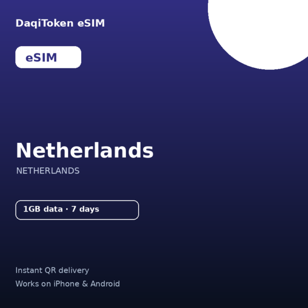 Netherlands eSIM - 1GB / 7 Days