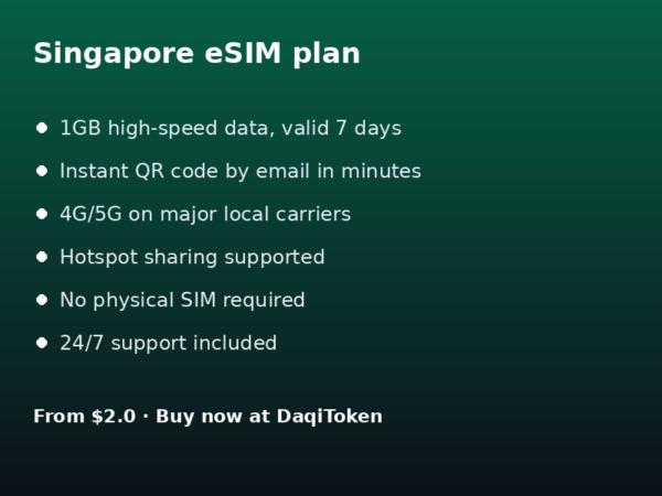 Singapore eSIM - 1GB / 7 Days