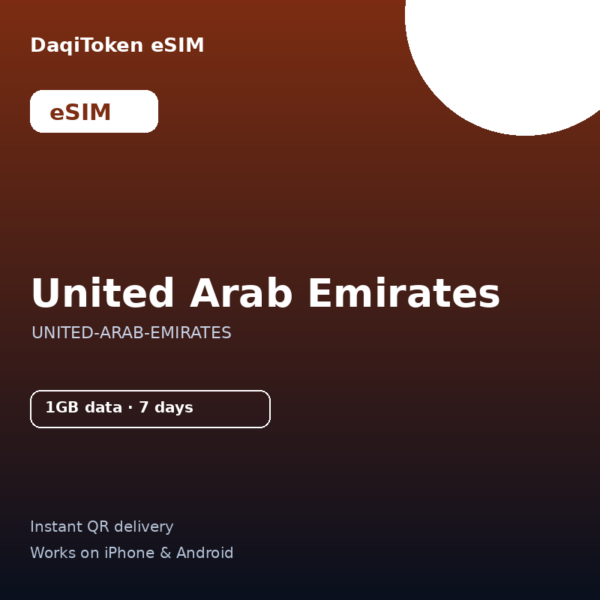 United Arab Emirates eSIM - 1GB / 7 Days